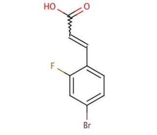 4-Bromo-2-fluorocinnamic acid (CAS 149947-19-3) - chemical structure image