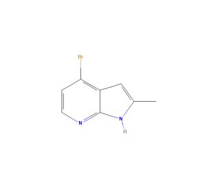 4-Bromo-2-methyl-1H-pyrrolo[2,3-b]pyridine (CAS 1014613-64-9) - chemical structure image