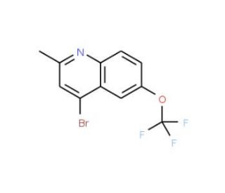 4-Bromo-2-methyl-6-trifluoromethoxyquinoline (CAS 1189107-42-3) - chemical structure image