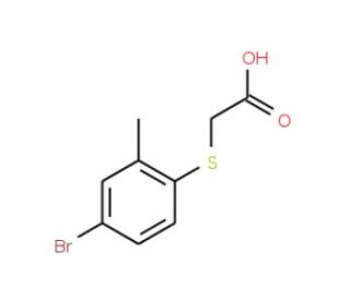 (4-Bromo-2-methyl-phenylsulfanyl)-acetic acid (CAS 42943-68-0) - chemical structure image