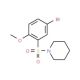 4-Bromo-2-(piperidin-1-ylsulphonyl)anisole (CAS 295360-83-7) - chemical structure image