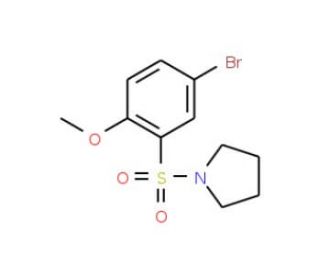 4-Bromo-2-(pyrrolidin-1-ylsulphonyl)anisole (CAS 691381-10-9) - chemical structure image
