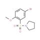 4-Bromo-2-(pyrrolidin-1-ylsulphonyl)anisole (CAS 691381-10-9) - chemical structure image
