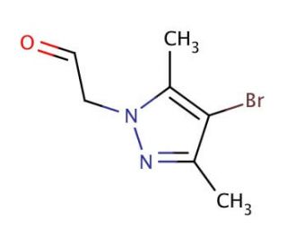 (4-Bromo-3,5-dimethyl-1H-pyrazol-1-yl)acetaldehyde - chemical structure image