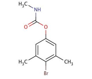 4-Bromo-3,5-dimethylphenyl N-methylcarbamate (CAS 672-99-1) - chemical structure image