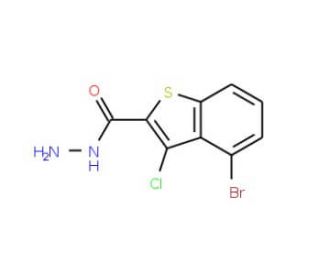 4-Bromo-3-chloro-1-benzothiophene-2-carbohydrazide - chemical structure image