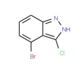 4-Bromo-3-chloro-1H-indazole (CAS 1000343-46-3) - chemical structure image