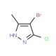 4-Bromo-3-chloro-5-methyl-1H-pyrazole - chemical structure image