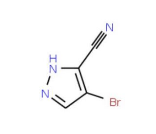 4-Bromo-3-cyano-1H-pyrazole (CAS 288246-16-2) - chemical structure image