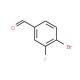 4-Bromo-3-fluorobenzaldehyde (CAS 133059-43-5) - chemical structure image