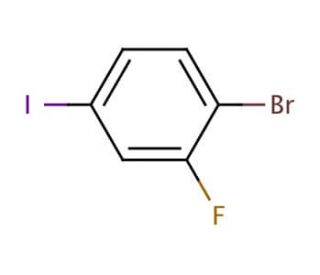 4-Bromo-3-fluoroiodobenzene (CAS 136434-77-0) - chemical structure image