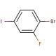 4-Bromo-3-fluoroiodobenzene (CAS 136434-77-0) - chemical structure image