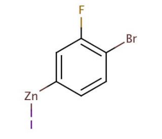 4-Bromo-3-fluorophenylzinc iodide solution (CAS 352525-65-6) - chemical structure image