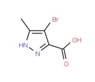 4-bromo-3-methyl-1H-pyrazole-5-carboxylic acid (CAS 82231-52-5) - chemical structure image