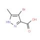 4-bromo-3-methyl-1H-pyrazole-5-carboxylic acid (CAS 82231-52-5) - chemical structure image