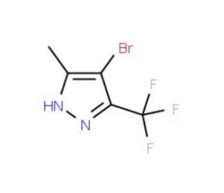 4-Bromo-3-methyl-5-(trifluoromethyl)-1H-pyrazole (CAS 60061-68-9) - chemical structure image