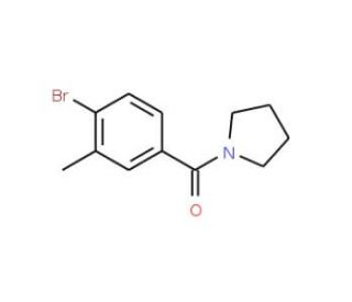 (4-Bromo-3-methylphenylcarbonyl)pyrrolidine (CAS 149105-15-7) - chemical structure image