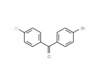 4-Bromo-4&prime;-chlorobenzophenone (CAS 27428-57-5) - chemical structure image