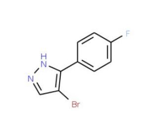 4-Bromo-5-(4-fluorophenyl)-1(2)H-pyrazole (CAS 474706-36-0) - chemical structure image