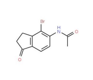 4-Bromo-5-acetamidoindanone (CAS 429682-68-8) - chemical structure image