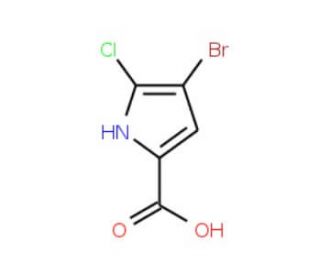 4-bromo-5-chloro-1H-pyrrole-2-carboxylic acid - chemical structure image