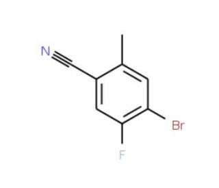 4-Bromo-5-fluoro-2-methylbenzonitrile (CAS 916792-15-9) - chemical structure image