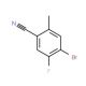 4-Bromo-5-fluoro-2-methylbenzonitrile (CAS 916792-15-9) - chemical structure image