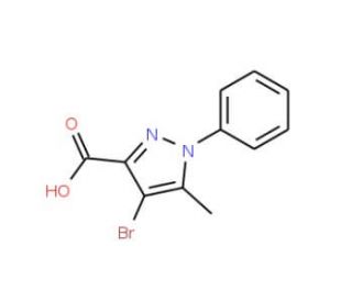 4-Bromo-5-methyl-1-phenylpyrazole-3-carboxylic acid - chemical structure image