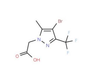[4-Bromo-5-methyl-3-(trifluoromethyl)-1H-pyrazol-1-yl]acetic acid - chemical structure image
