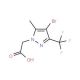 [4-Bromo-5-methyl-3-(trifluoromethyl)-1H-pyrazol-1-yl]acetic acid - chemical structure image