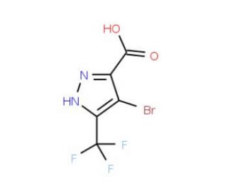 4-Bromo-5-(trifluoromethyl)-1H-pyrazole-3-carboxylic acid - chemical structure image