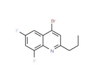 4-Bromo-6,8-difluoro-2-propylquinoline (CAS 1189107-56-9) - chemical structure image