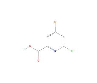 4-Bromo-6-chloro-2-pyridinecarboxylic Acid (CAS 1060805-66-4) - chemical structure image