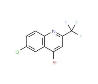 4-Bromo-6-chloro-2-(trifluoromethyl)quinoline (CAS 18706-32-6) - chemical structure image