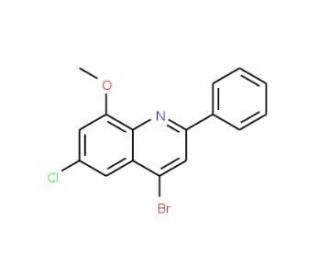 4-Bromo-6-chloro-8-methoxy-2-phenylquinoline (CAS 1189106-44-2) - chemical structure image