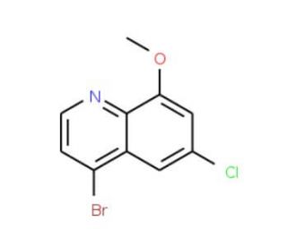 4-Bromo-6-chloro-8-methoxyquinoline (CAS 1189107-33-2) - chemical structure image