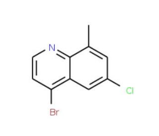 4-Bromo-6-chloro-8-methylquinoline (CAS 927800-42-8) - chemical structure image