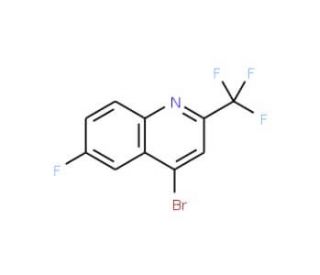4-Bromo-6-fluoro-2-(trifluoromethyl)quinoline (CAS 31009-33-3) - chemical structure image