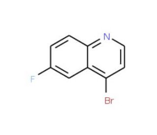 4-Bromo-6-fluoroquinoline (CAS 661463-17-8) - chemical structure image