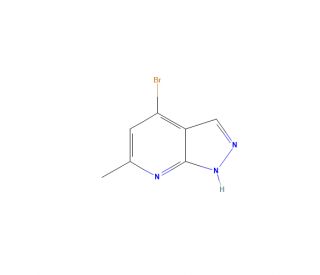 4-Bromo-6-methyl-1H-pyrazolo[3,4-b]pyridine (CAS 1369326-01-1) - chemical structure image