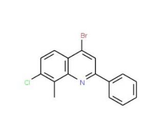 4-Bromo-7-chloro-8-methyl-2-phenylquinoline (CAS 1189107-25-2) - chemical structure image
