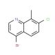 4-Bromo-7-chloro-8-methylquinoline (CAS 1070879-42-3) - chemical structure image