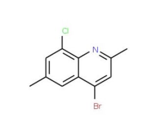 4-Bromo-8-chloro-2,6-dimethylquinoline (CAS 1070879-70-7) - chemical structure image