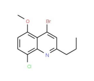 4-Bromo-8-chloro-5-methoxy-2-propylquinoline (CAS 1189105-76-7) - chemical structure image