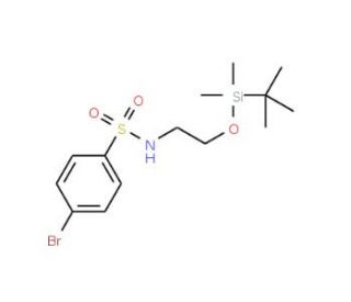 4-Bromo-N-[2-(tert-butyldimethylsilyloxy)ethyl]benzenesulphonamide (CAS 850429-52-6) - chemical structure image