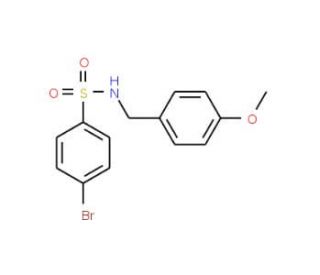 4-Bromo-N-(4-methoxybenzyl)benzenesulphonamide (CAS 329939-43-7) - chemical structure image