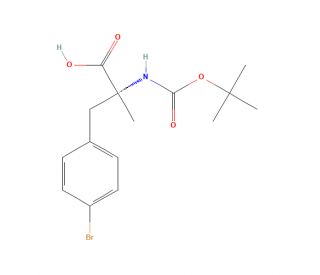 4-Bromo-N-Boc-&alpha;-methyl-D-phenylalanine (CAS 1310680-46-6) - chemical structure image