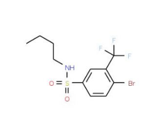 4-Bromo-N-butyl-3-(trifluoromethyl)benzenesulfonamide (CAS 1020253-05-7) - chemical structure image