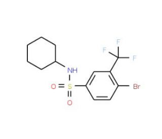 4-Bromo-N-cyclohexyl-3-(trifluoromethyl)benzenesulfonamide (CAS 1020253-02-4) - chemical structure image