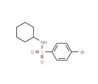 4-Bromo-N-cyclohexylbenzenesulphonamide (CAS 7454-76-4) - chemical structure image